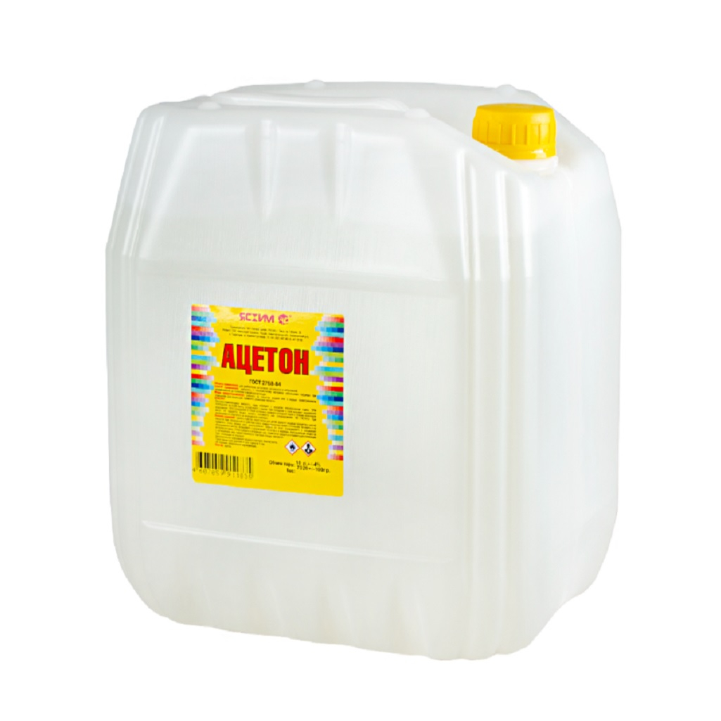 Ацетон технический Ясхим 220624, 10 литров, органический, для внутренних и наружных работ