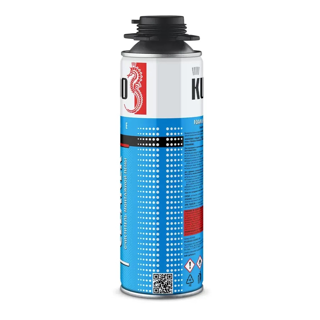 Очиститель монтажной пены Kudo Home Foam Gun Cleaner KUPH06C, для внутренних и наружных работ, объем 650 мл