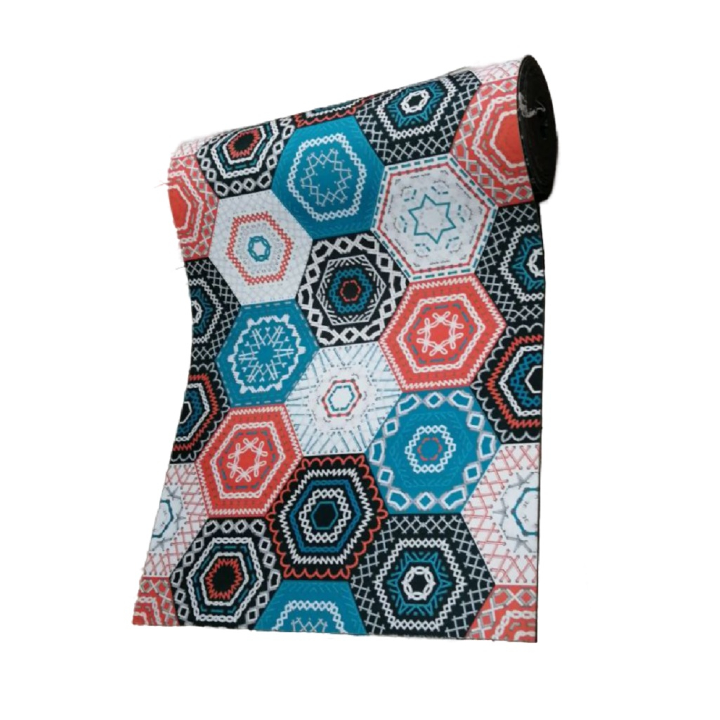 Дорожка ковровая 08-057, 3D, матовый, граненый шестигранник, 0.4х80х100 см