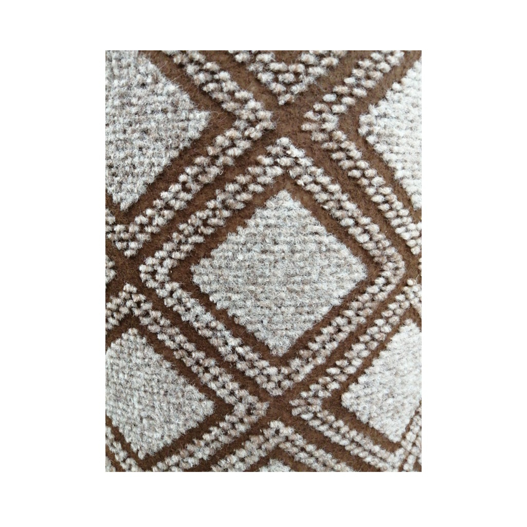 Ковровая дорожка влаговпитывающая Жаккард, коричневая, 100х120 см