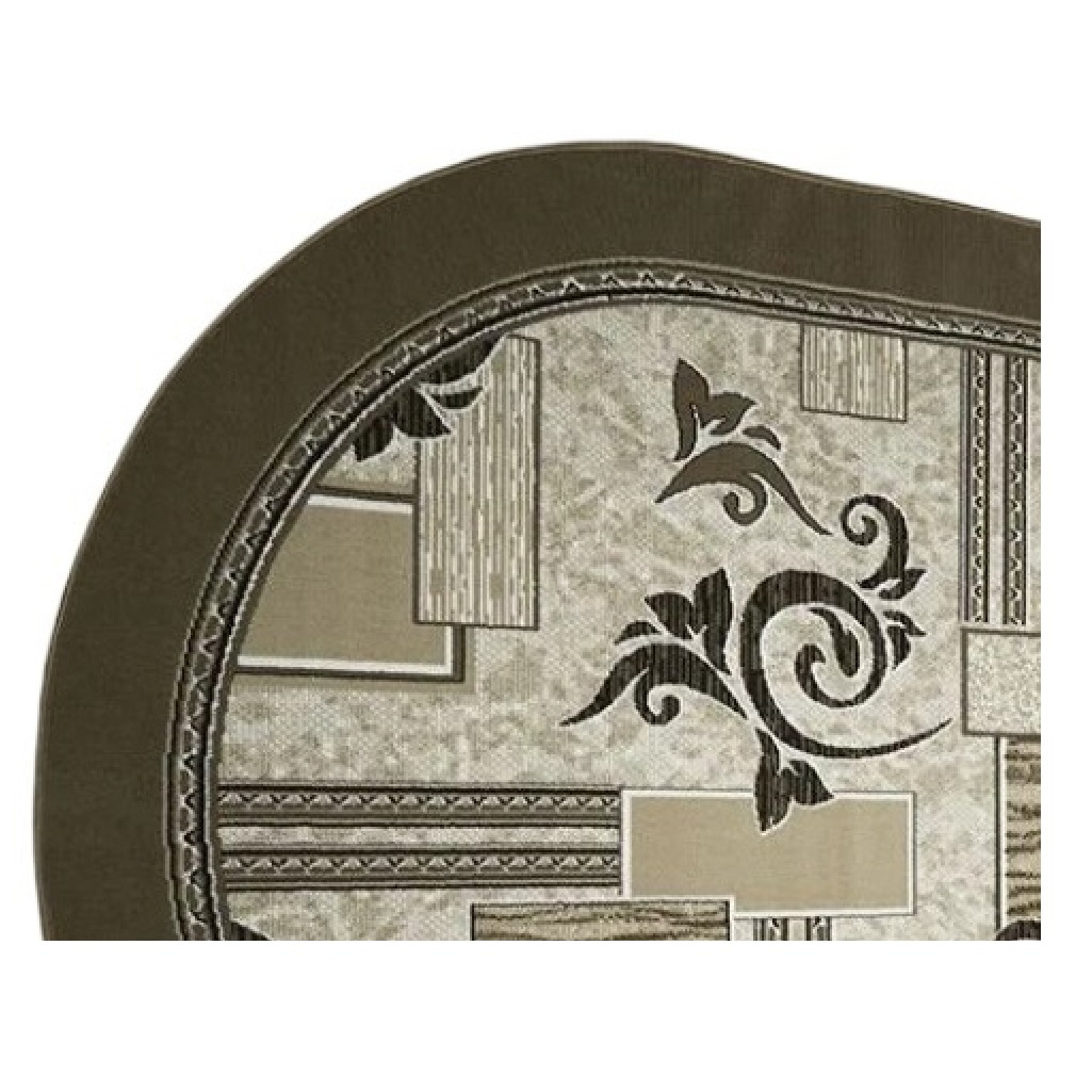 Ковер Белка Лайла де Люкс 15839, овальный, бежевый, 1000х2000 мм, полипропилен 