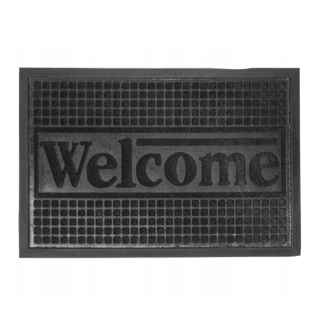 Коврик придверный ComeForte Уют классик CC001462, резина, чёрный, 40х60 см