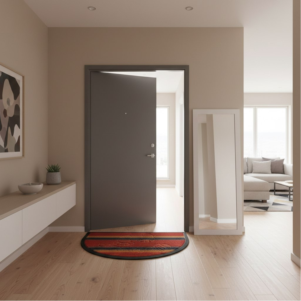 Коврик придверный ComeForte Уют CC001560, резина, мультиколор бордовый, 45х75 см