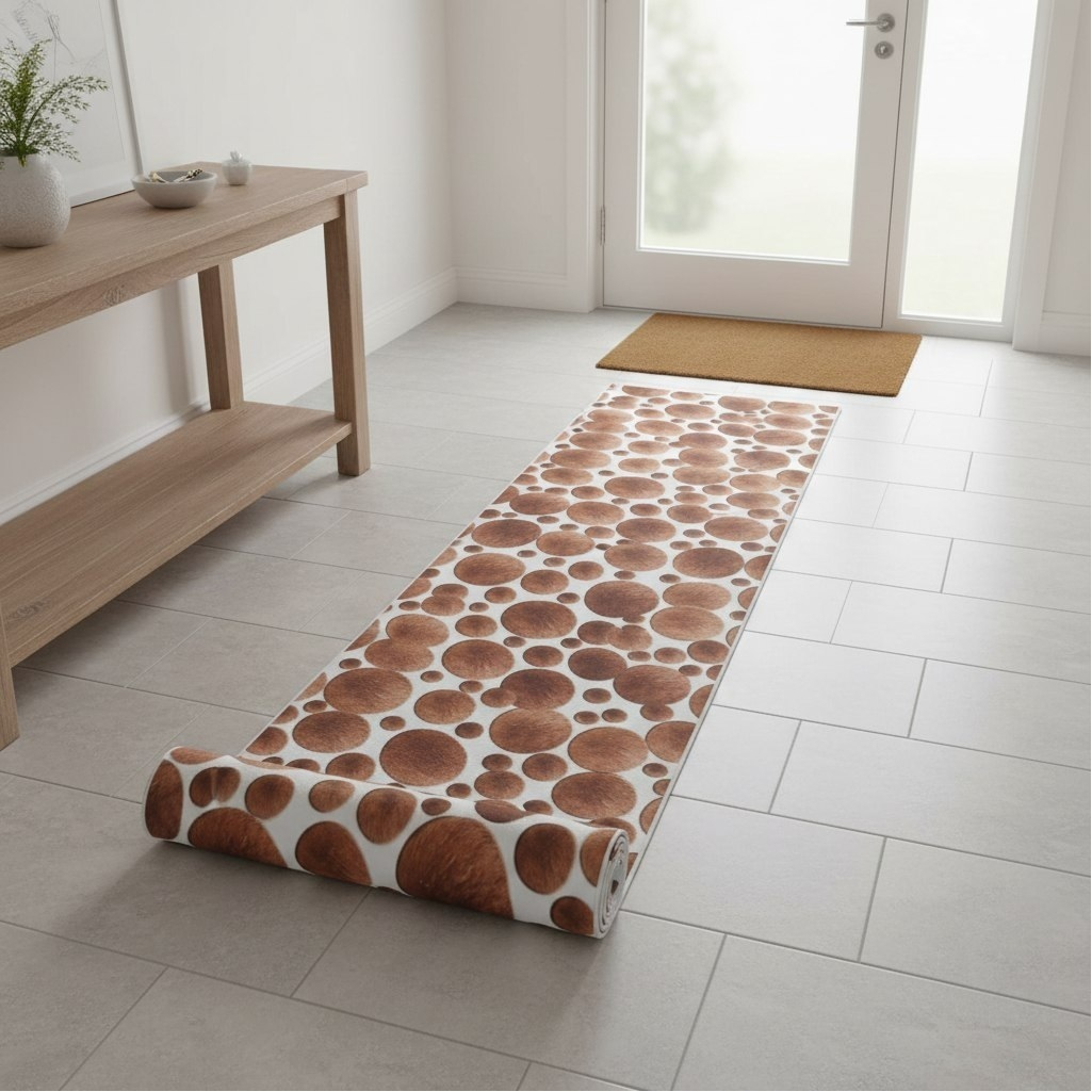 Ковровая дорожка 3D матовая 4х1000х1200 мм, Арт-108, белый