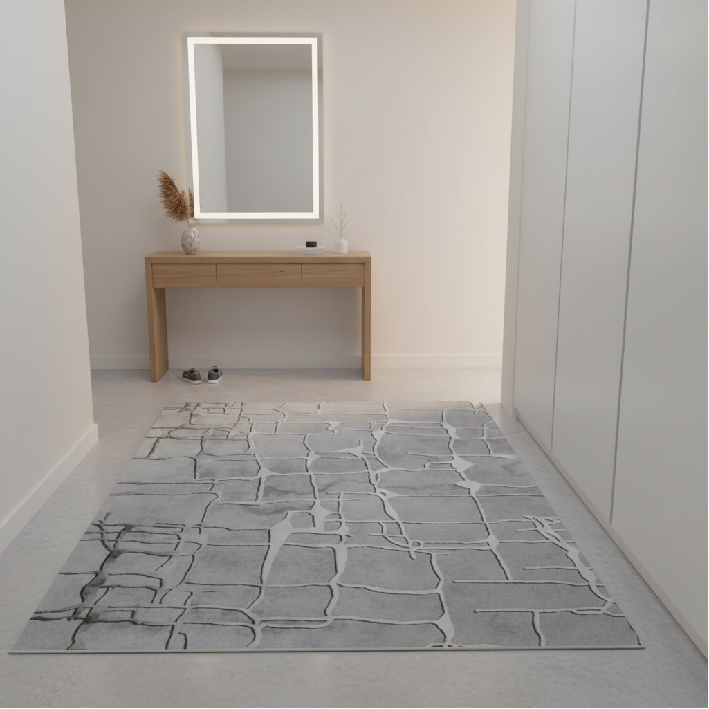 Ковровая дорожка 3D матовая 4х1000х1200 мм, Арт-109, серый