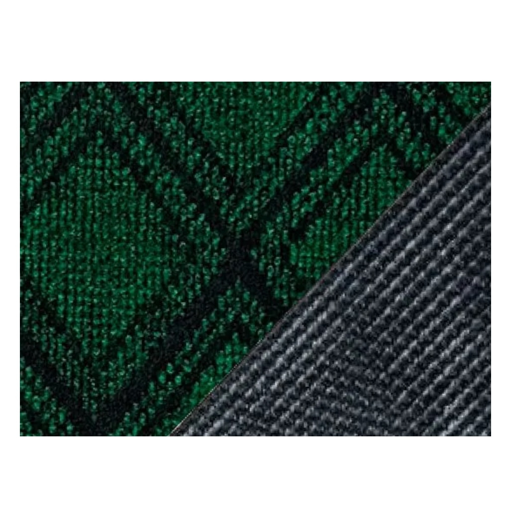 Коврик придверный ComeForte Жаккард, Ромб зеленый, 400х600 мм, противоскользящий
