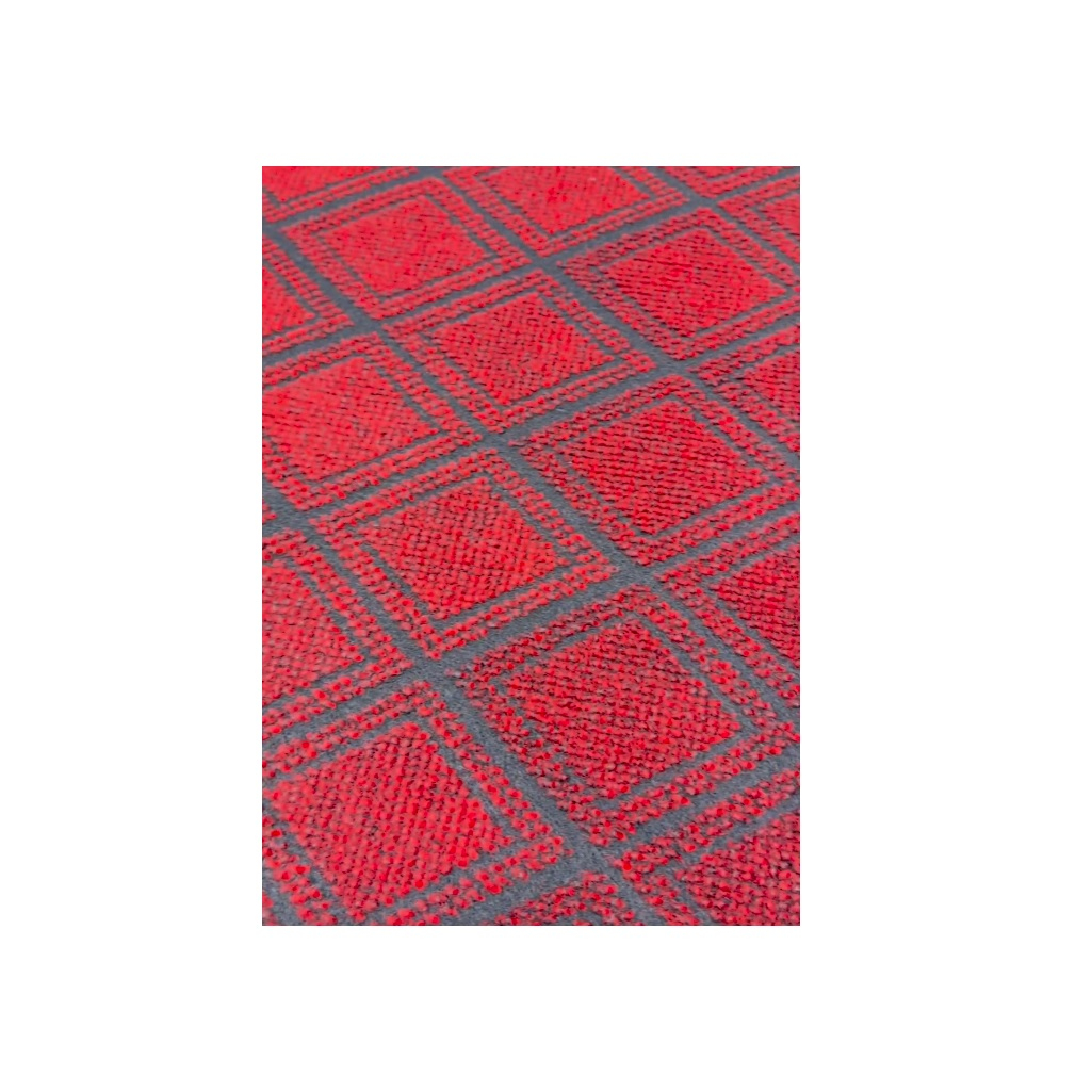 Коврик придверный ComeForte Жаккард, Ромб красный, 400х600 мм, противоскользящий