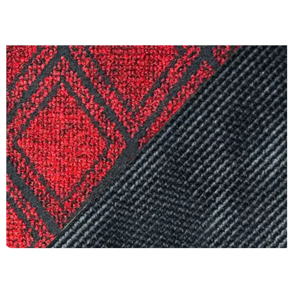 Коврик придверный ComeForte Жаккард, Ромб красный, 400х600 мм, противоскользящий