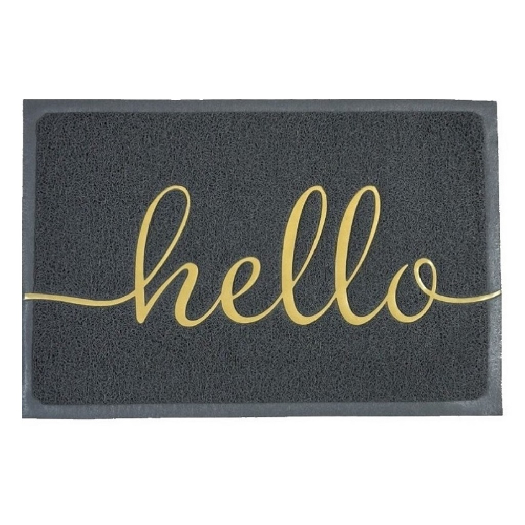 Коврик придверный ComeForte Hello HM-03, пористый, серый, 400х600 мм