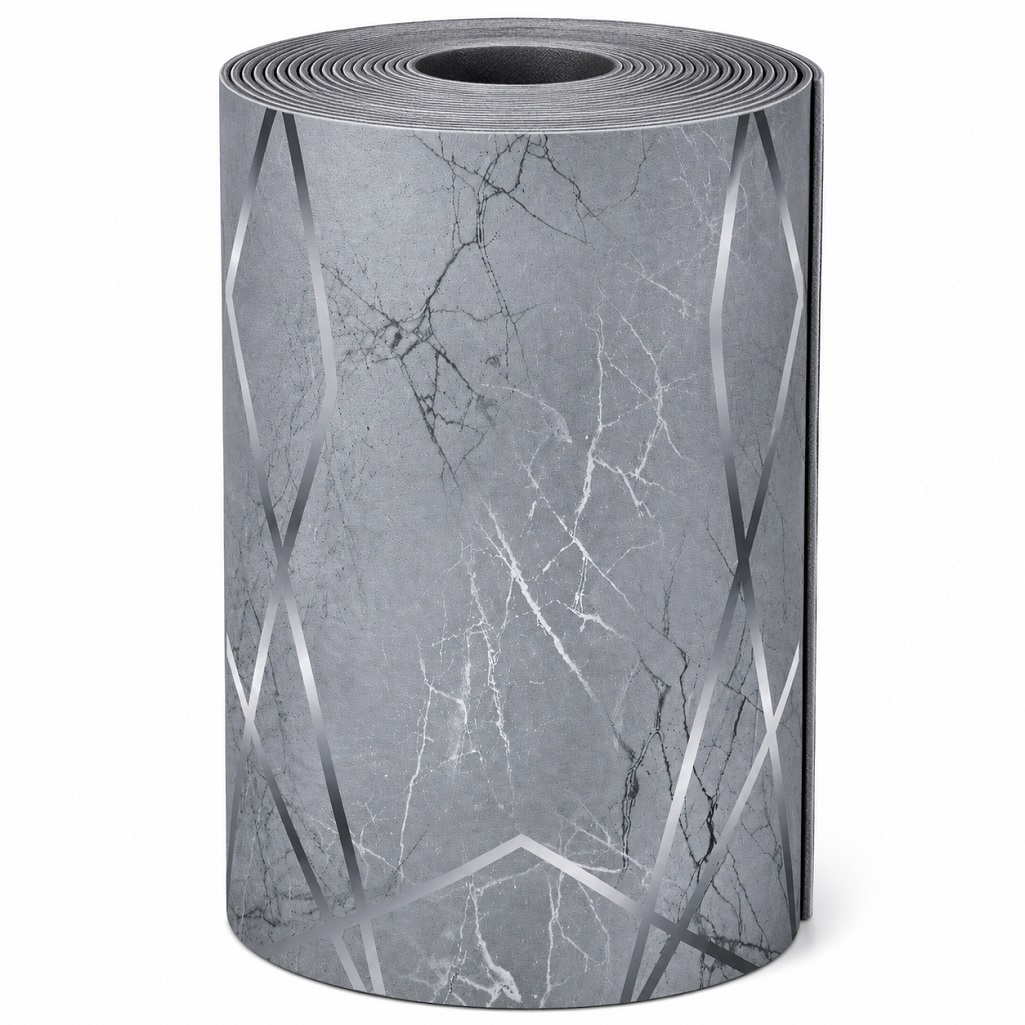 Ковровая дорожка 3D матовая, полиэтилен, 0.4х120х1500 см, FM 1,2-113, серый