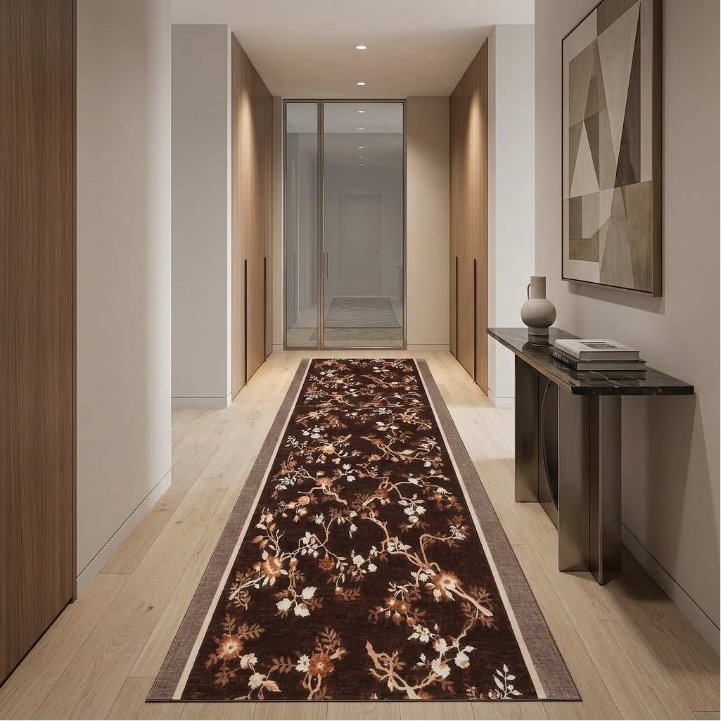 Ковровая дорожка 3D матовая, полиэстер, 0.4х120х1500 см, FM 1,2-139, бордовый