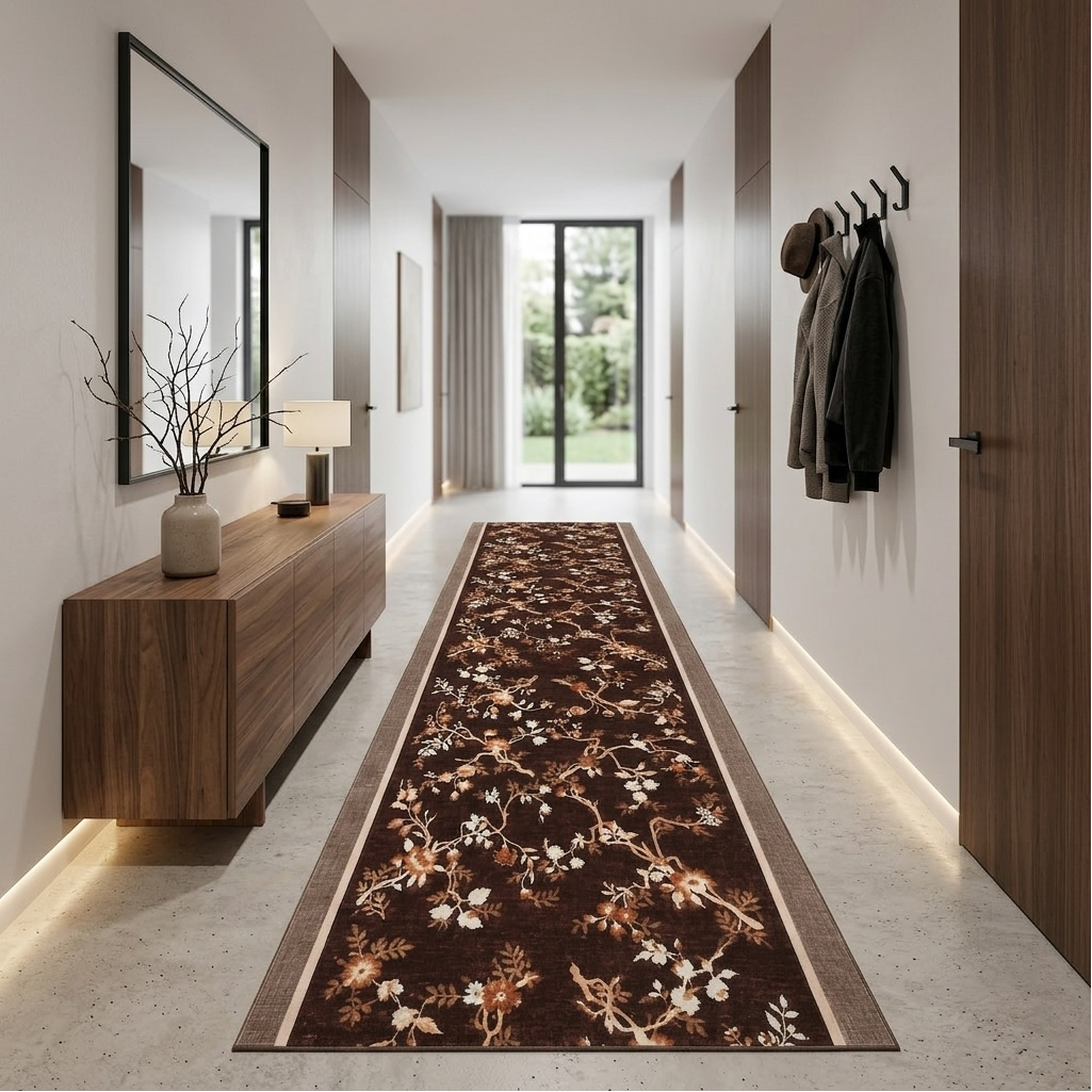 Ковровая дорожка 3D матовая, полиэстер, 0.4х120х1500 см, FM 1,2-139, бордовый