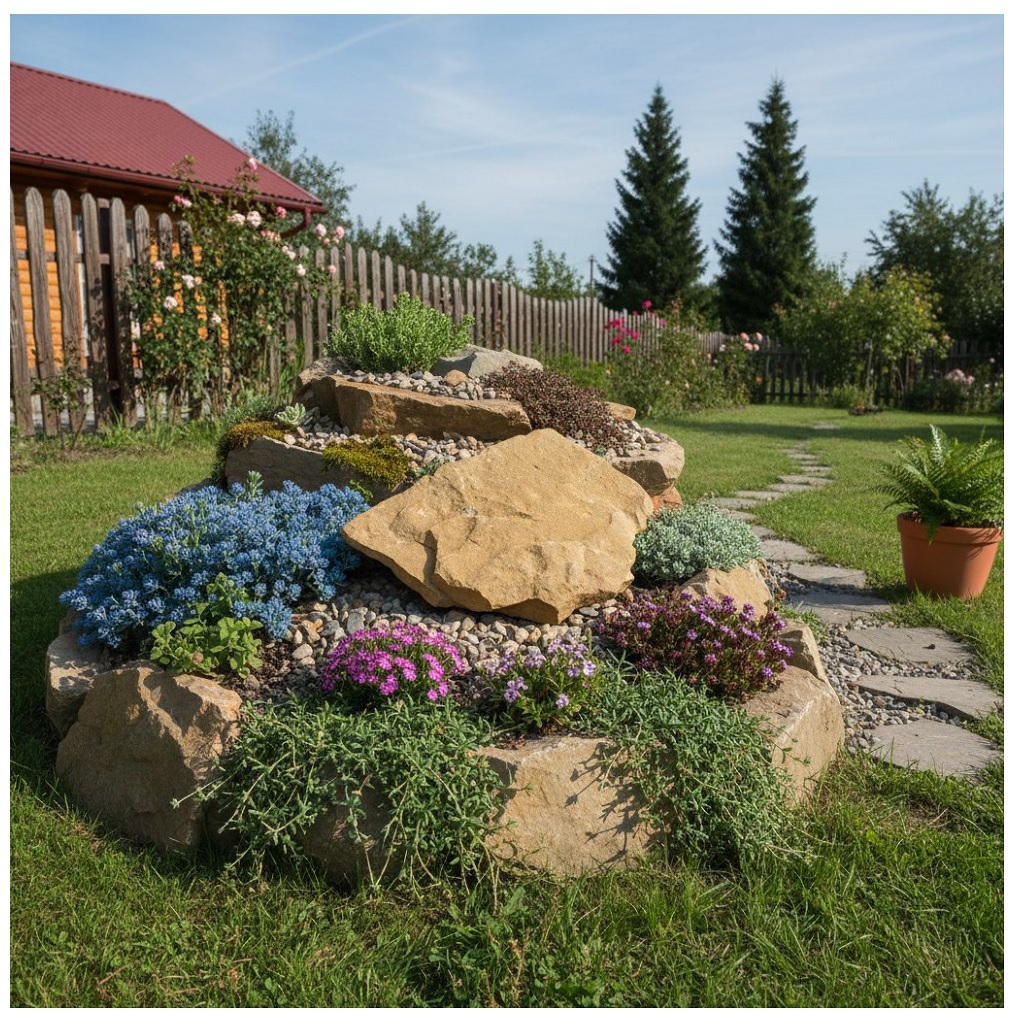 Камень ручейник, песчаник желто-коричневый, для декора, 40х50 мм