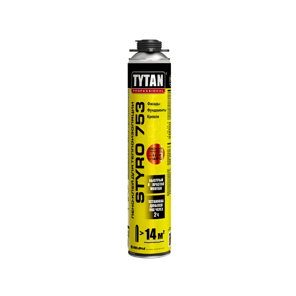 Клей-пена Tytan Professional Styro 753 Профи 274823, для теплоизоляции 750 мл