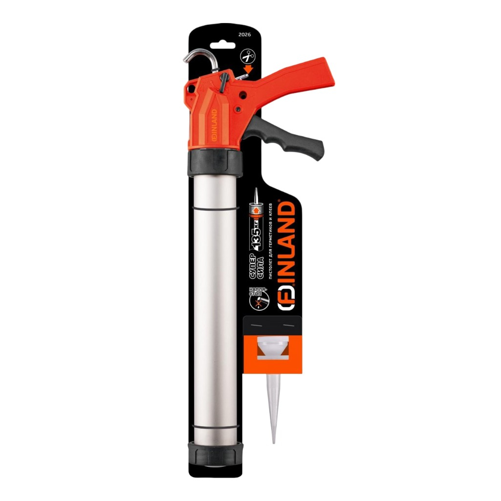 Пистолет для герметика и клея Finland 2026, для картриджа и тубы, закрытый
