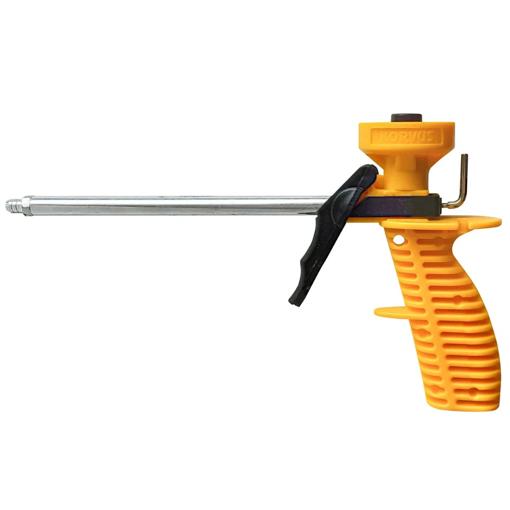Пистолет Korvus для монтажной пены, пластиковый корпус, металл, 1901112
