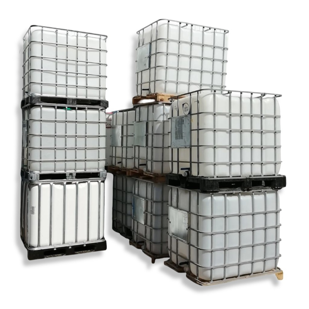 Еврокуб 1000 литров для технической воды, пластик, в металлической обрешетке, на поддоне