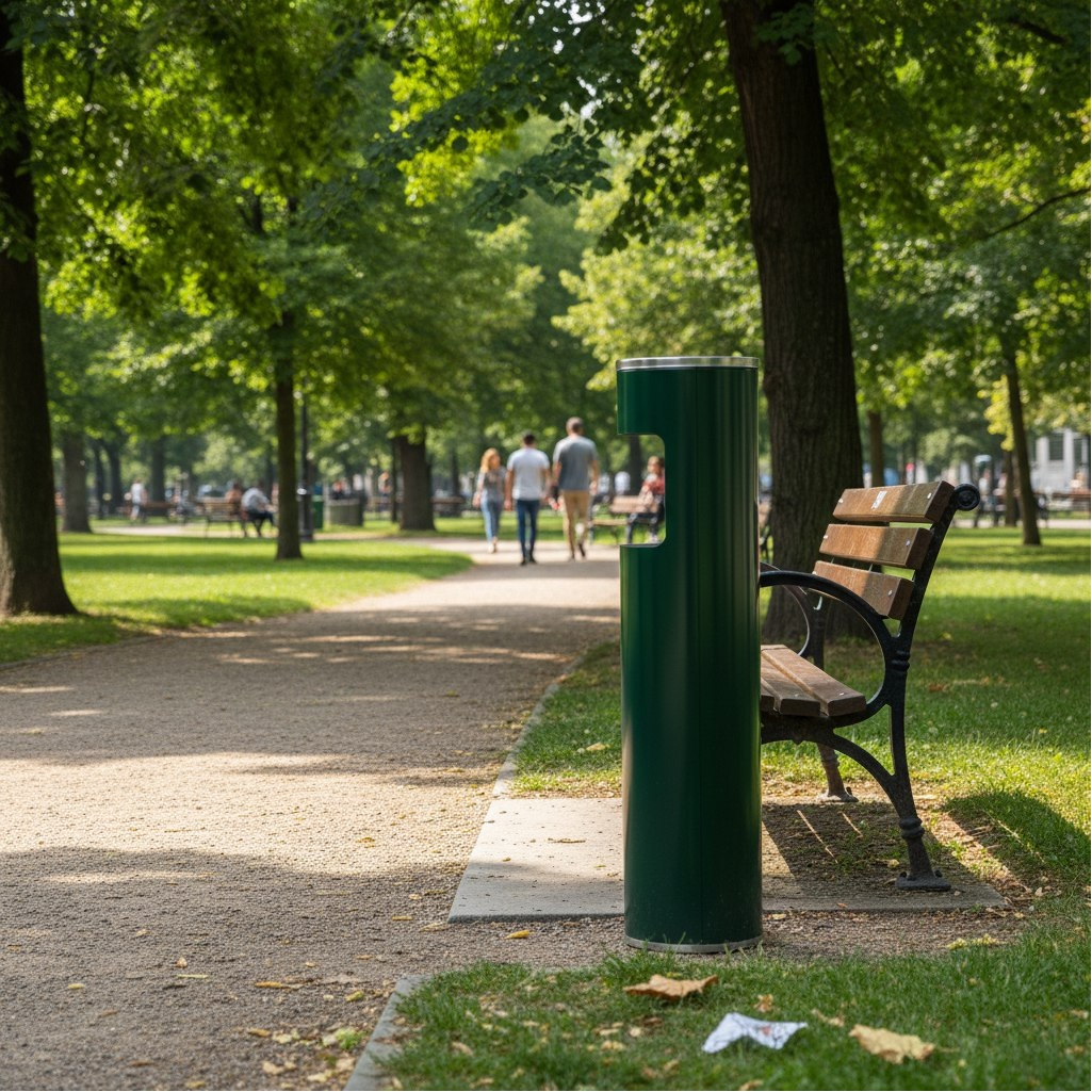 Урна-пепельница К-150, зеленая, для наружного и внутреннего использования, 10 л