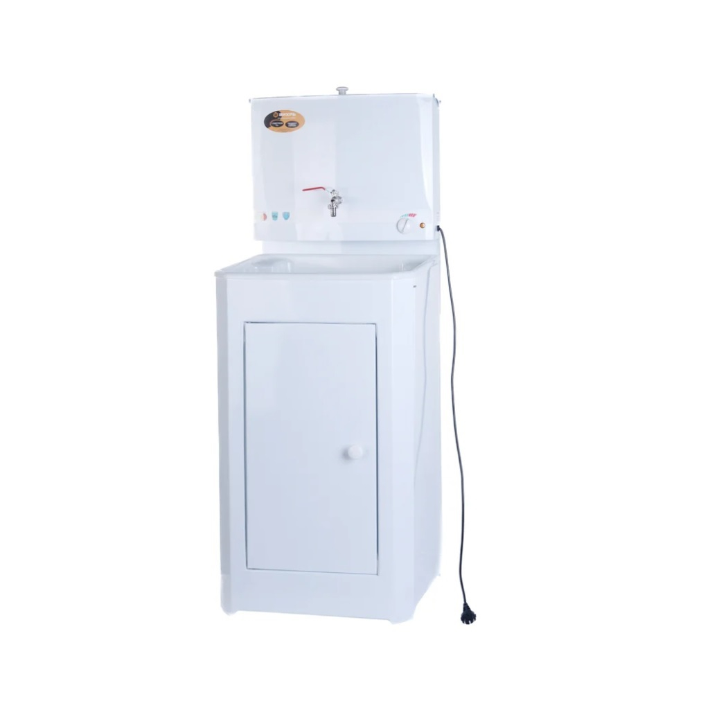 Умывальник дачный Вихрь Люкс 74/4/4, с подогревом, пластиковая мойка, цвет белый