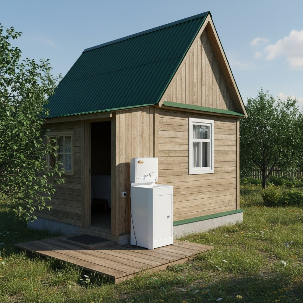 Умывальник дачный Вихрь Люкс 74/4/4, с подогревом, пластиковая мойка, цвет белый