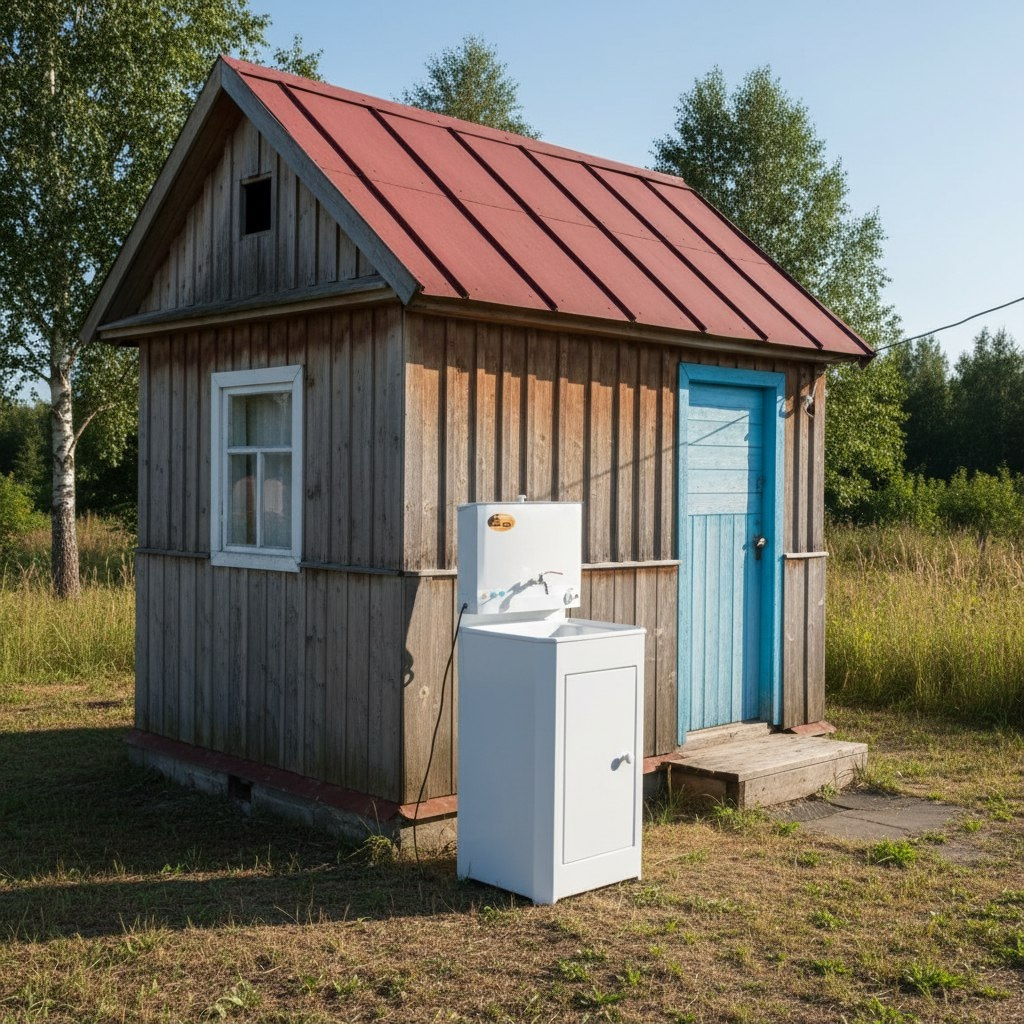 Умывальник дачный Вихрь Люкс 74/4/4, с подогревом, пластиковая мойка, цвет белый