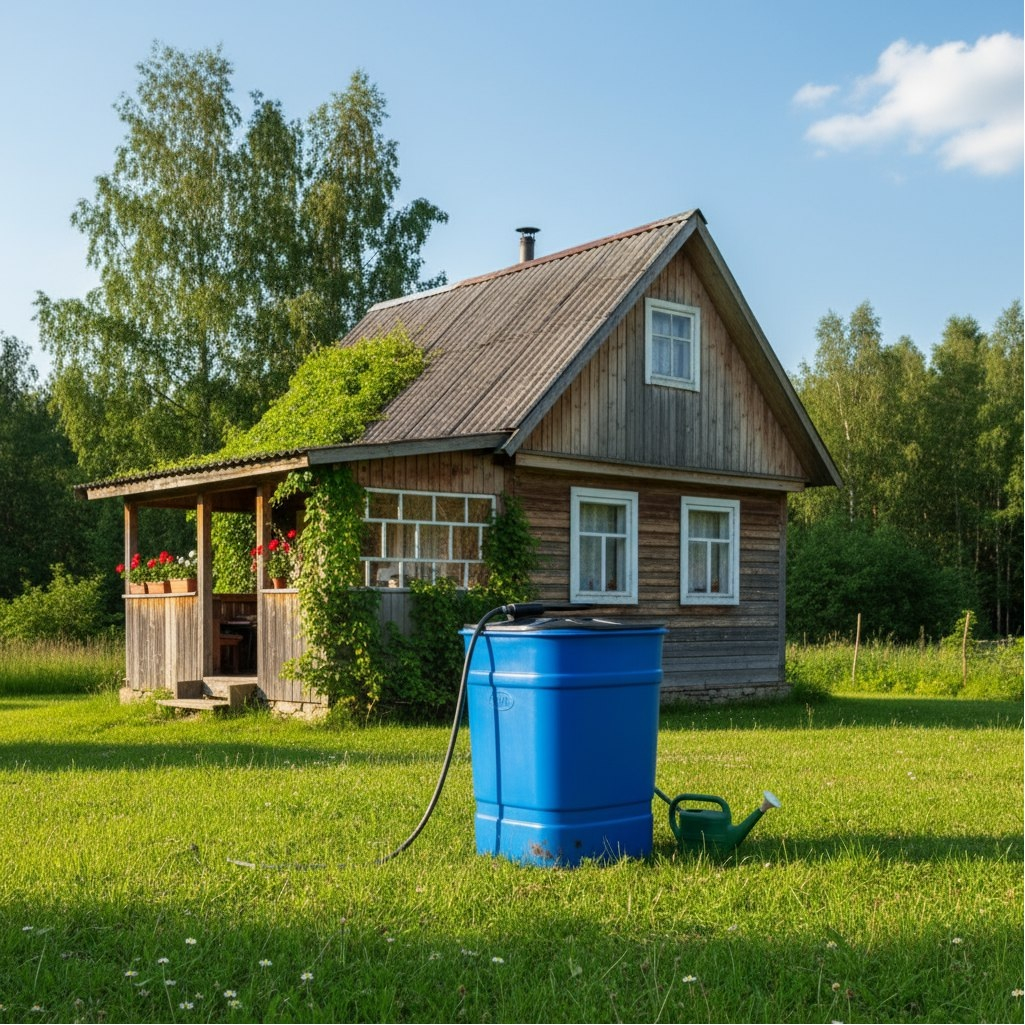 Бочка-бак с крышкой Альтернатива М3047, квадратная, с крышкой, 690х690х1010 мм, 300 л