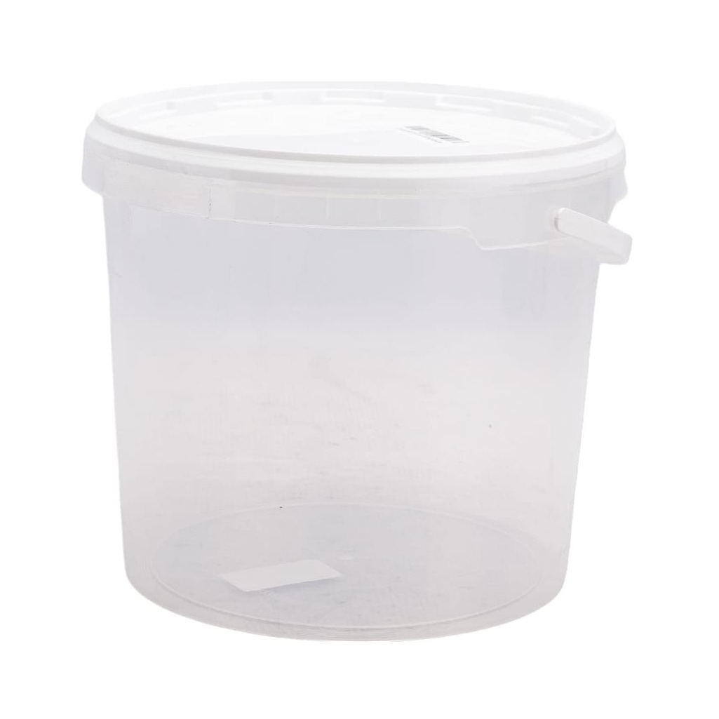 Ведро хозяйственное Бриг с крышкой, круглое, пластик, прозрачное, 5.7 л