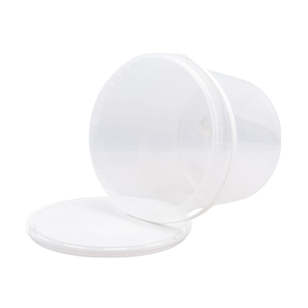 Ведро хозяйственное Бриг с крышкой, круглое, пластик, прозрачное, 5.7 л