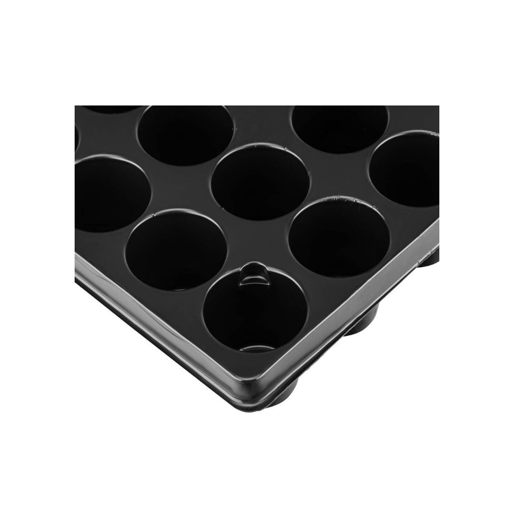 Кассета для рассады на 54 ячейки, 520х320 мм, круглые, пластик, черный		