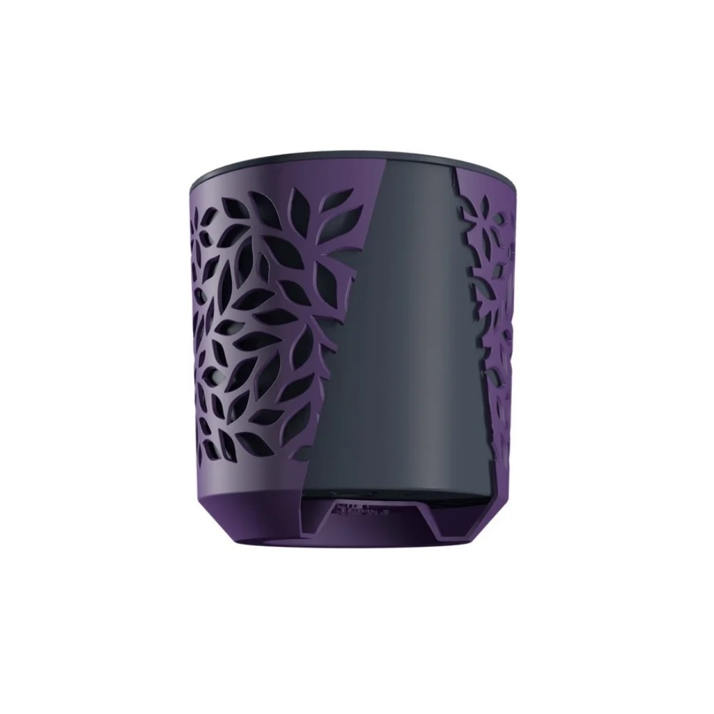 Кашпо BMC Leaves Cлива Антрацит, диаметр 16 см, высота 17 см, объем 2.5 л