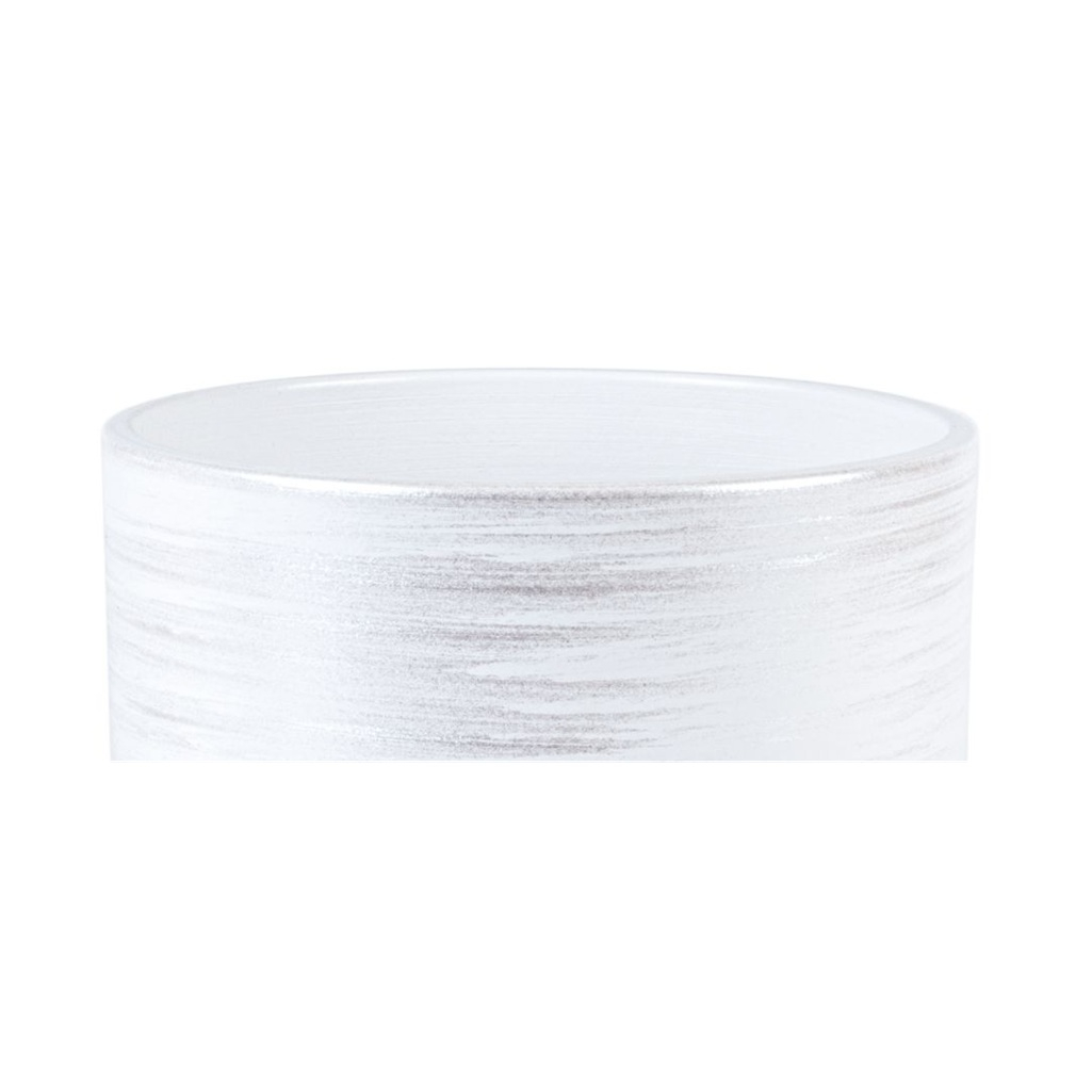 Горшок для цветов Галактика №3 с поддоном, керамика, белый, 13.5х15 см, 1.6 л