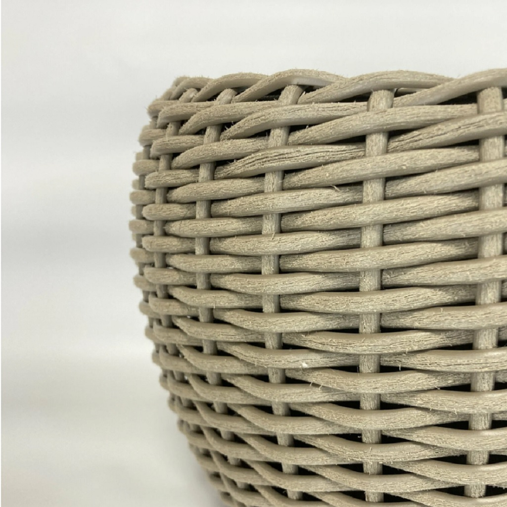 Кашпо из ротанга, дренажные отверстия, цвет тик 20 л, Для оформления интерьера и сада