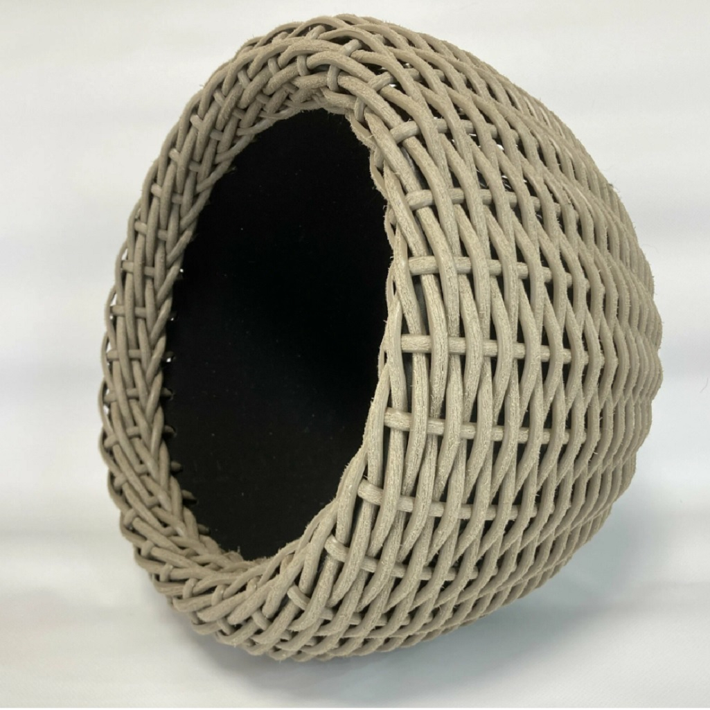 Кашпо из ротанга, дренажные отверстия, цвет тик 20 л, Для оформления интерьера и сада