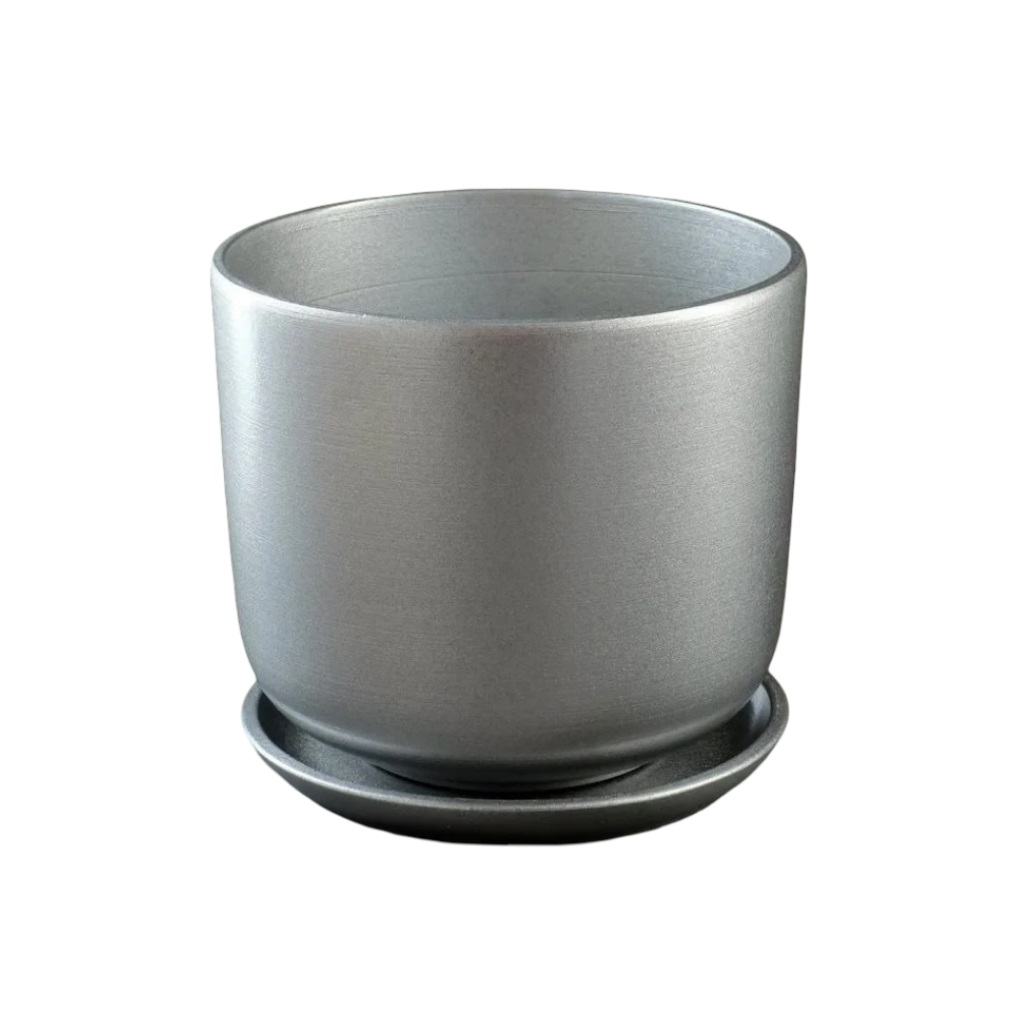 Горшок цветочный Simaland Металлик № 4, цилиндр, диаметр 18 см, объем 3.1 л