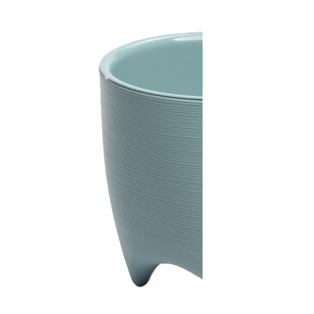 Горшок для цветов Ливингрин Де Коста с вкладкой, пластик, тиффани, 16х16 см, 2.25 л