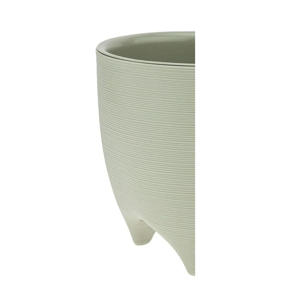 Горшок для цветов Ливингрин Де Коста с вкладкой, пластик, шалфей, 16х16 см, 2.25 л