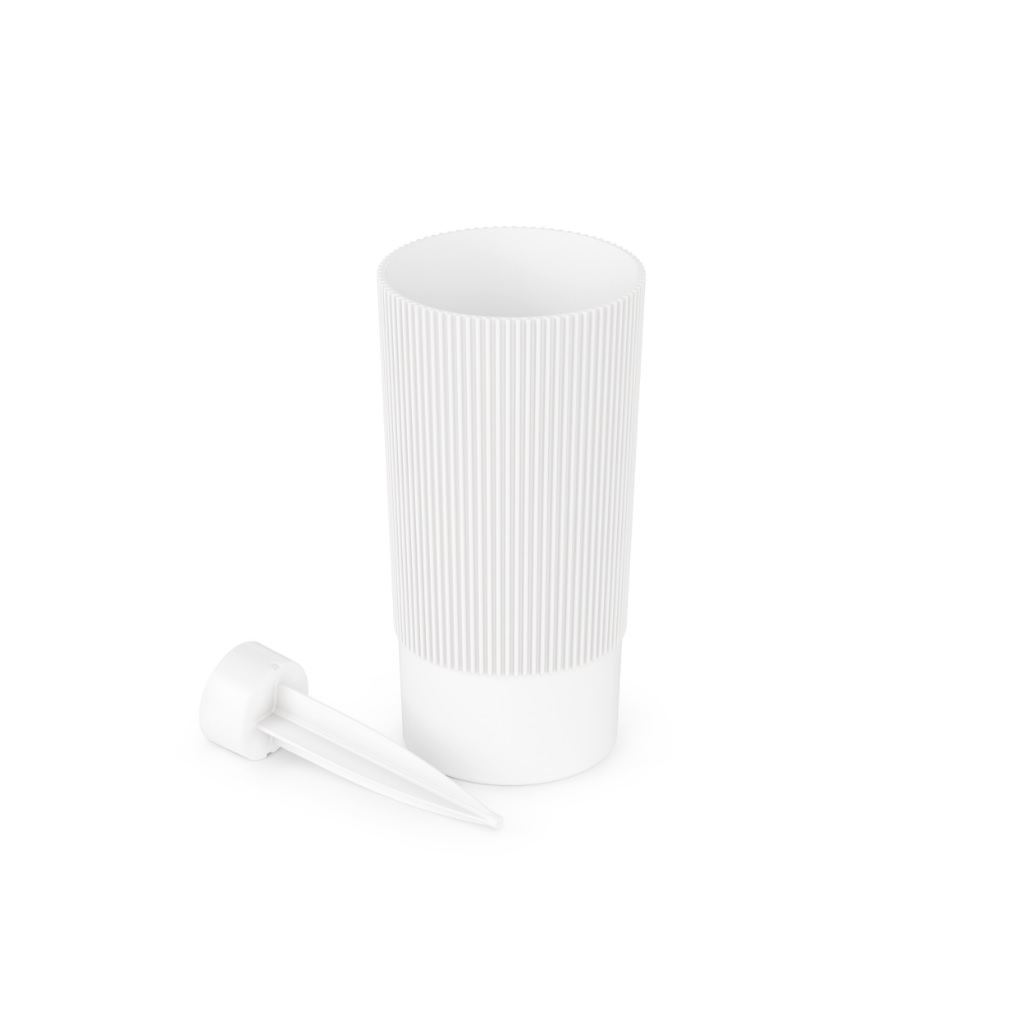 Ваза Альтернатива Версаль, для цветов под срезку, с колышком, белая, диаметр 150 мм, высота 280 мм