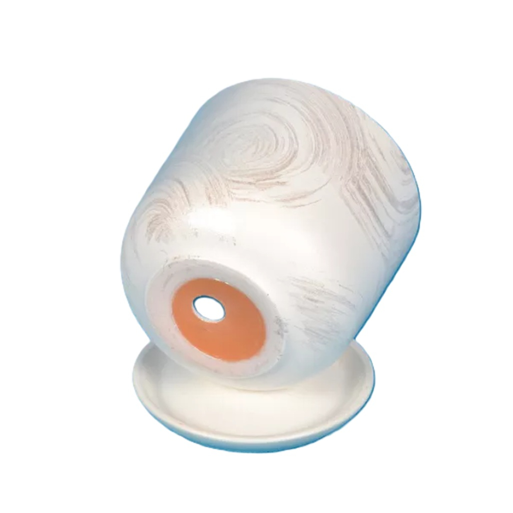 Горшок для цветов Орион №3, керамика, белый, 13.5х15 см, 1.6 л