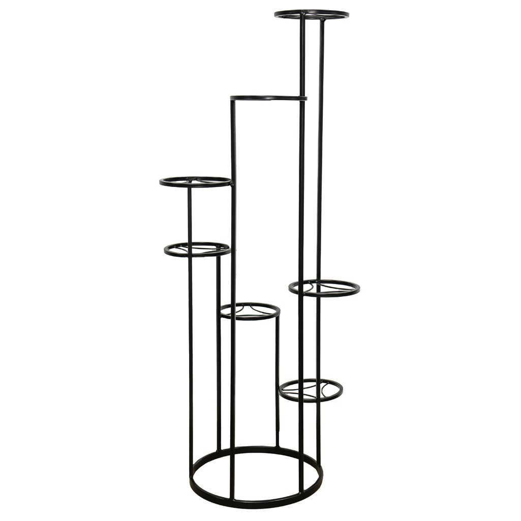 Подставка для цветов Лофт Каскад 7, 233469, 7 полок, напольная, металл, черная