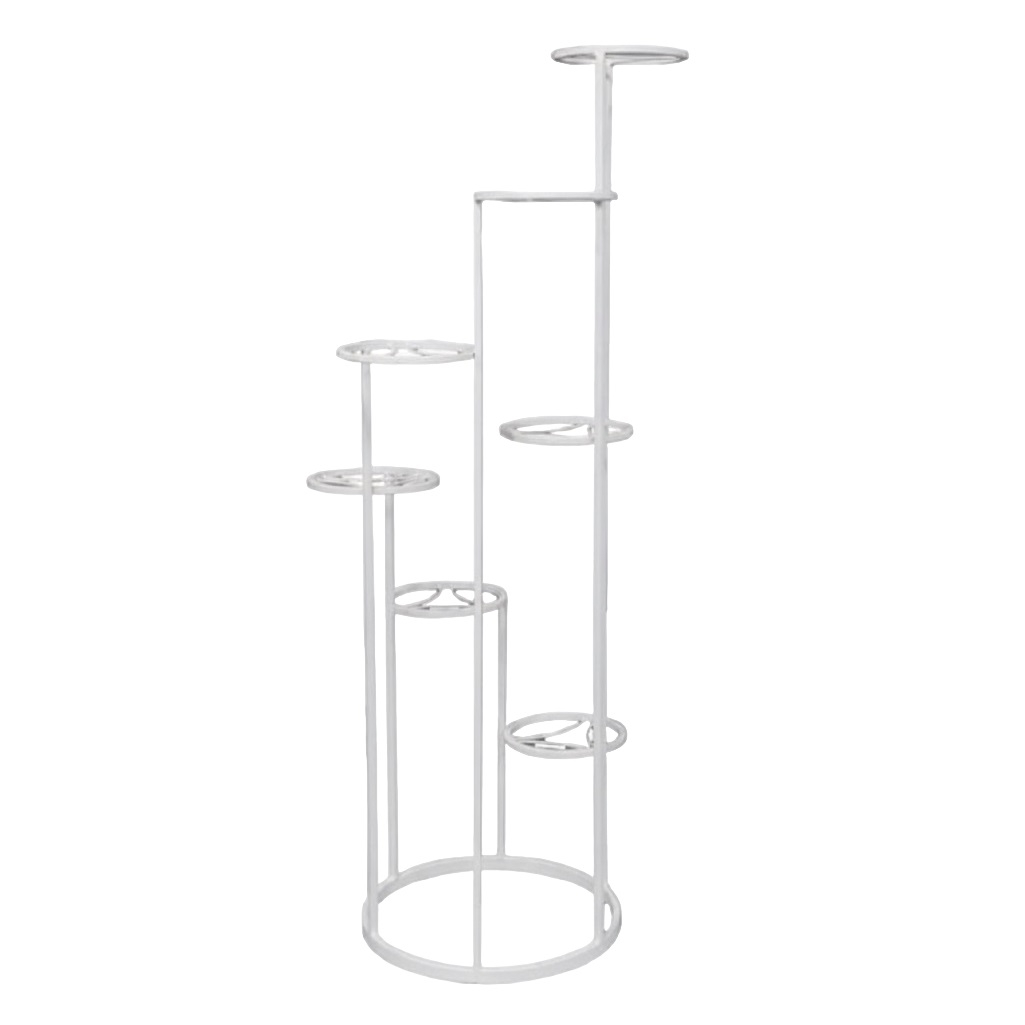 Подставка для цветов Лофт Каскад 7, 233470, 7 полок, напольная, металл, белая
