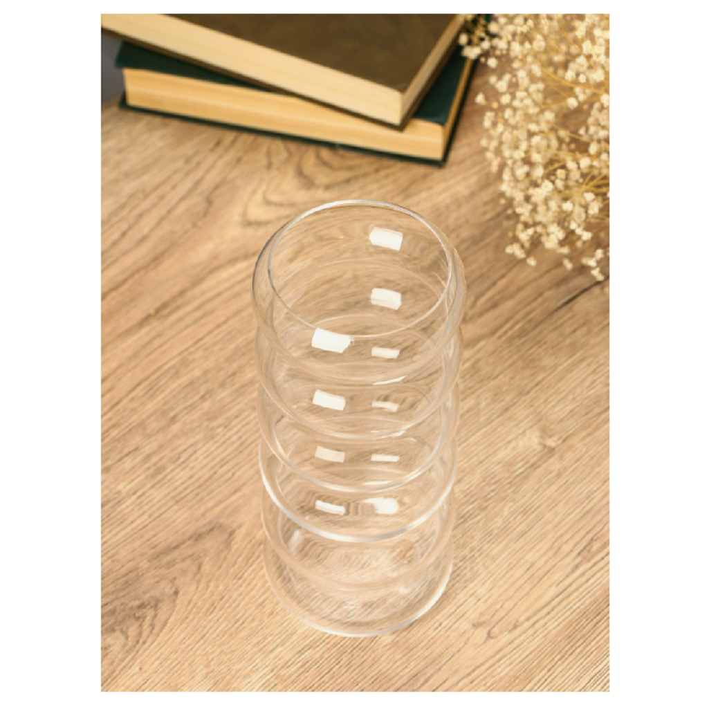 Ваза для цветов Ширли, из стекла, для живых цветов и сухоцветов, 10х10х24 см