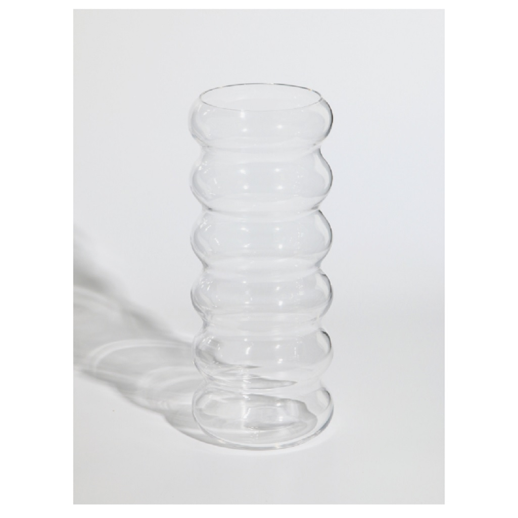 Ваза для цветов Ширли, из стекла, для живых цветов и сухоцветов, 10х10х24 см