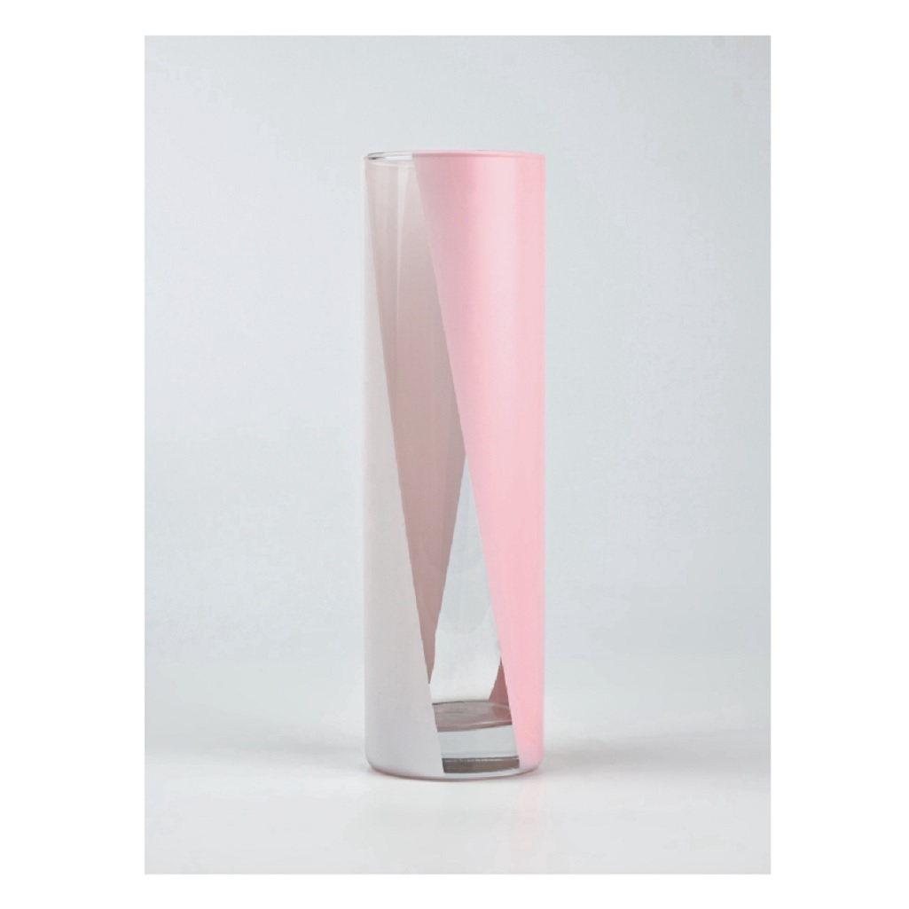 Ваза для цветов Джессика, прозрачное стекло, прямая цилиндрическая, 27 см