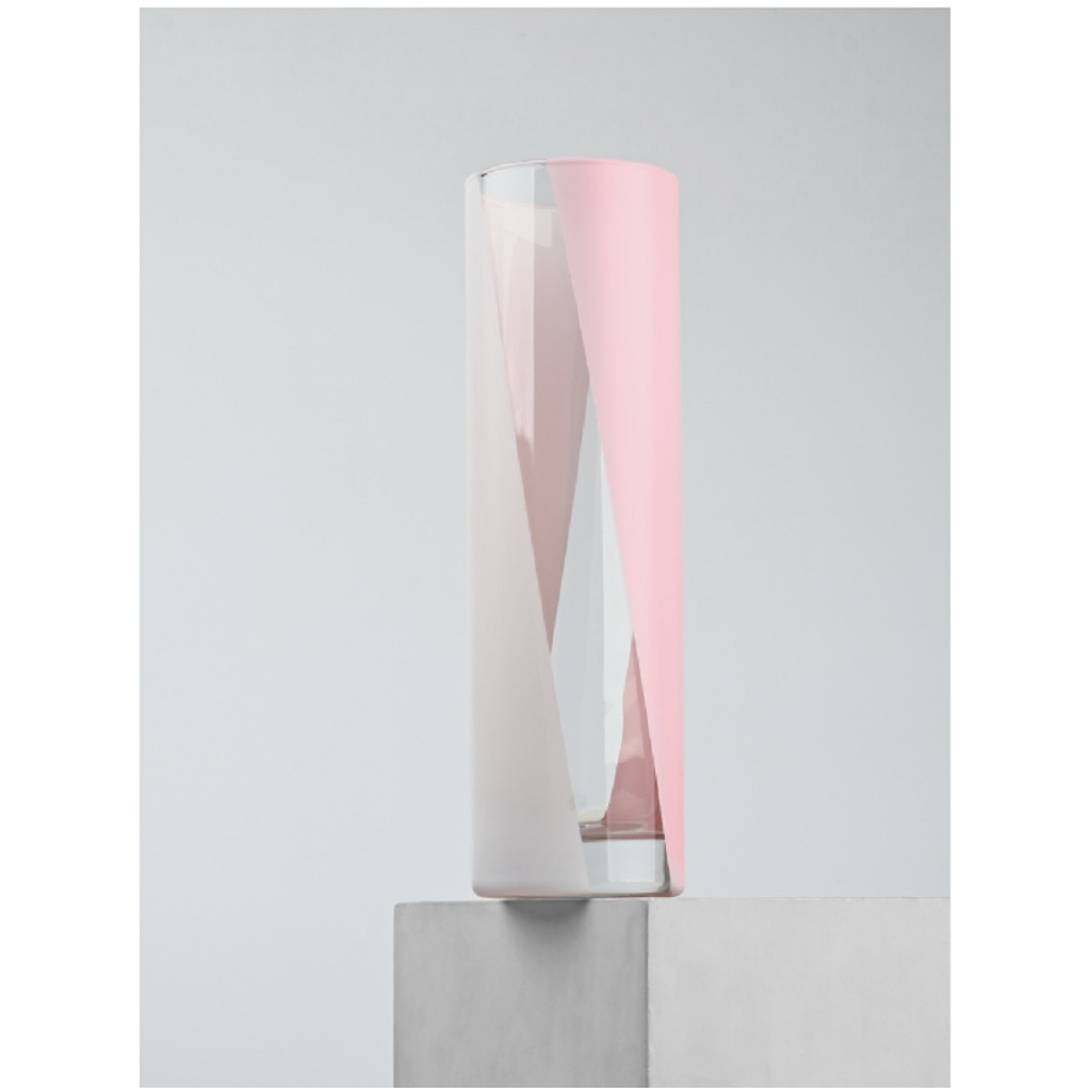 Ваза для цветов Джессика, прозрачное стекло, прямая цилиндрическая, 27 см