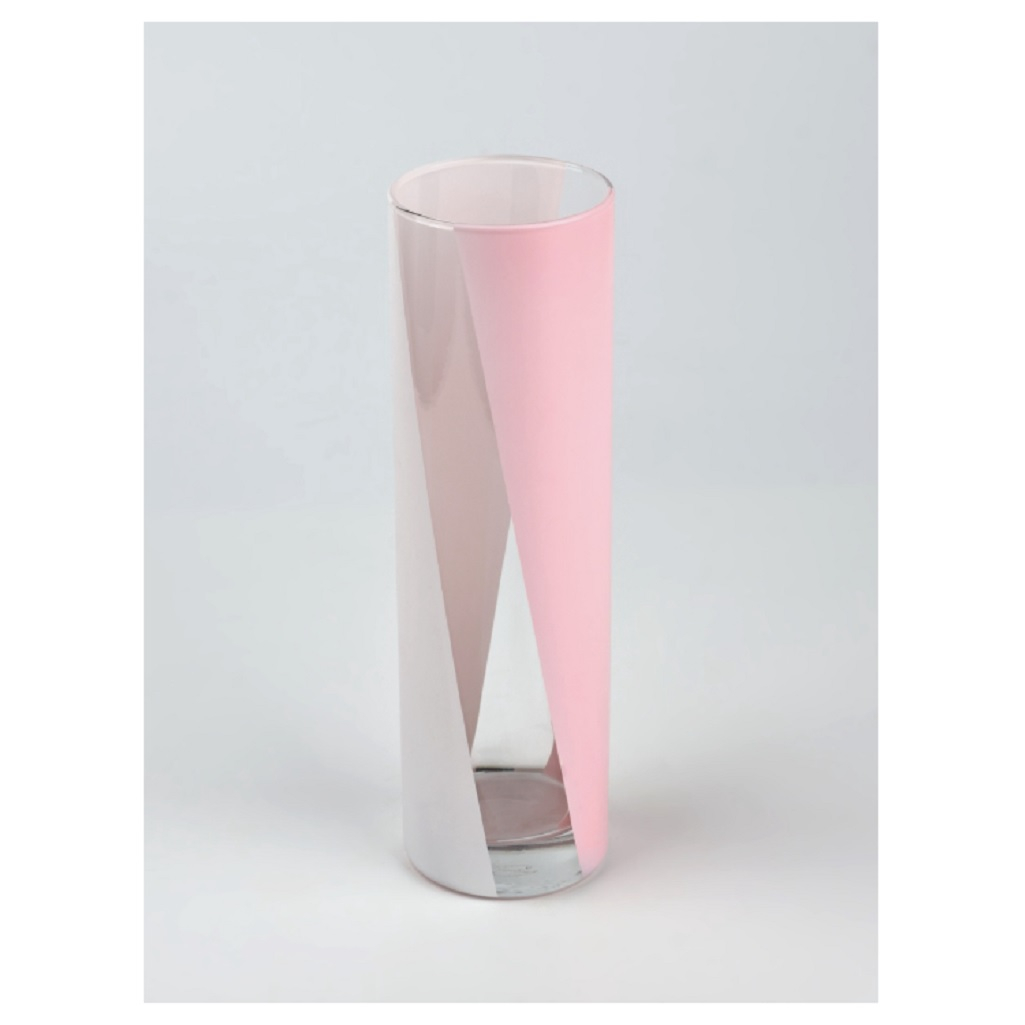 Ваза для цветов Джессика, прозрачное стекло, прямая цилиндрическая, 27 см