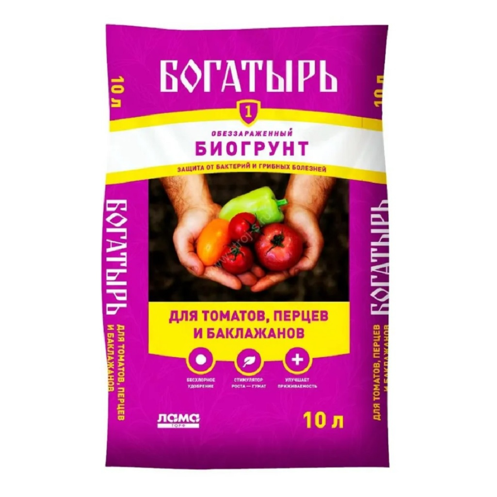Биогрунт Богатырь для томатов, перца и баклажанов  универсальный, 10 л