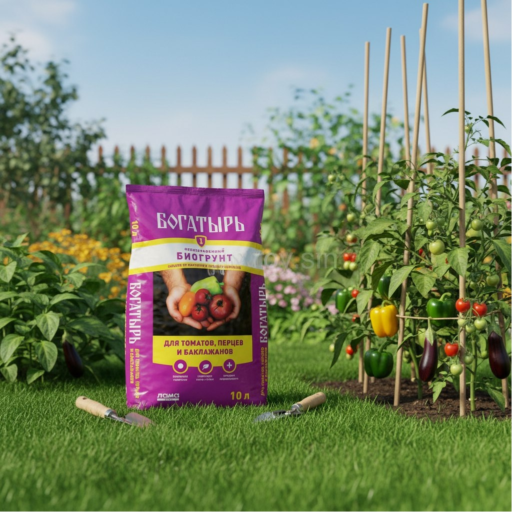 Биогрунт Богатырь для томатов, перца и баклажанов  универсальный, 10 л
