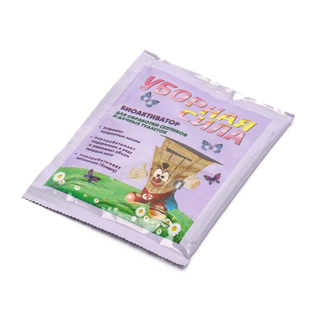 Биоактиватор Уборная сила для септиков и дачных туалетов 75 г на 1000 литров