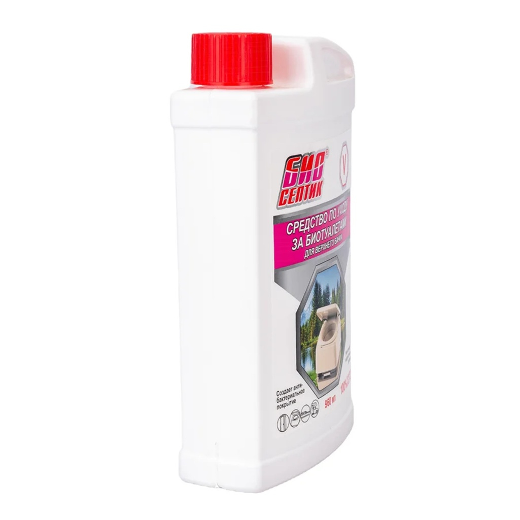 Средство по уходу Биосептик V за биотуалетами для верхнего бачка, 960 мл