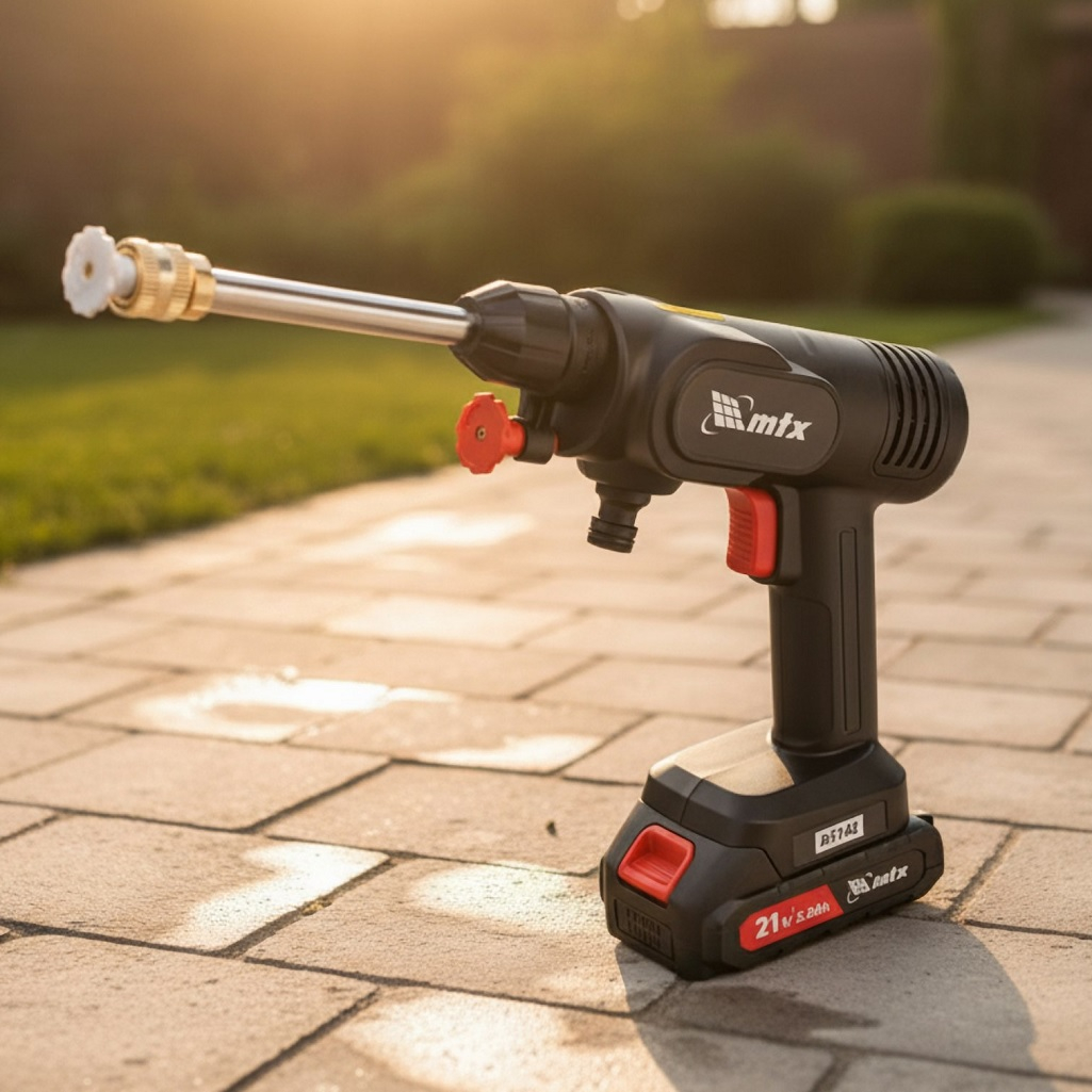 Мойка высокого давления MTX A-21-02, 58211, аккумуляторная, 21В, 2 акк.+з.у, 40 бар, 4 л/мин 